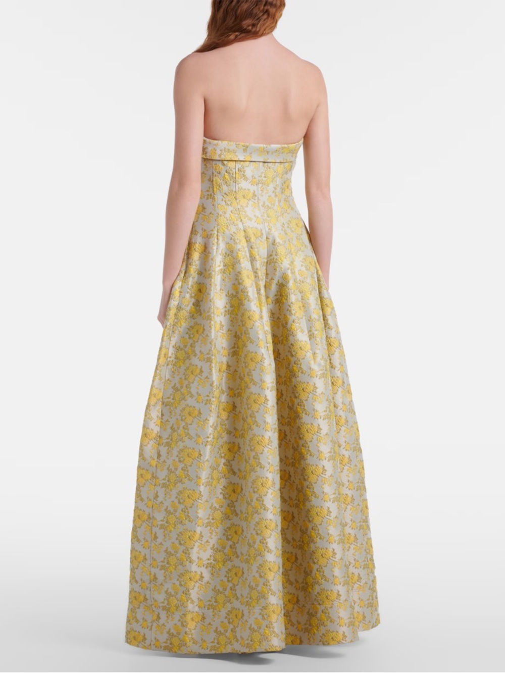 Simkhai Octavia Floral Jacquard Strapless Gown - Picture 4 of 6